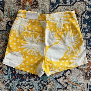 🆕 Sz 2P 🍍 Ann Taylor high waist side zip shorts — pineapple print